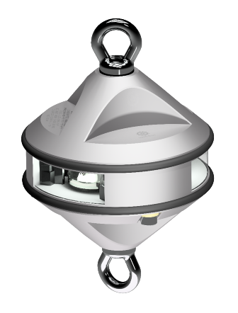 3nm 360° White, hoist, silver anodized